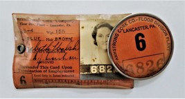 Anique Armstrong Cork Co Lancaster Pa 2pc Badge Photo Id Pin Eliz Welsh Warshan - £70.07 GBP