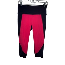 Athleta Salutation Capri Leggings Womens Medium Blue Pink Colorblock Cro... - $6.73