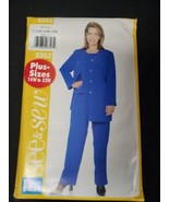 Butterick Sewing Pattern 5352 Misses Plus Size Jacket Top Pants UNCUT Vi... - $6.76