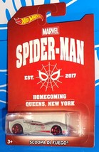 Hot Wheels Walmart 2017 Spider-Man Homecoming Series CHASE Scoopa Di Fuego Gray - £3.99 GBP