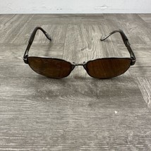 Vintage Giorgio Armani Sunglasses FRAMES ONLY Brown Metal Full Rim 56-18... - $15.68