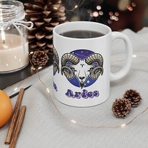 Aries Zodiac Sign Ceramic Coffee Mug, 11oz - £9.38 GBP