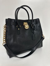 New Michael Kors Large Hamilton NS Black Leather Tote Bag - $343.00