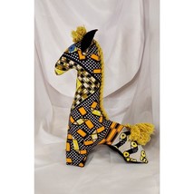 Lydia&#39;s Mission Market Giraffe Plush South Africa Stuffed Animal Handmade Mosaic - £14.10 GBP