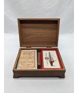 *Missing 1 Joker*Redi-Slip Remembrance Playing Card Decks With Wooden Case - £31.55 GBP