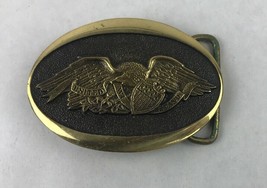 Eagle Scroll United We Stand Brass Vintage Belt Buckle American Eagle 1976 - £22.39 GBP