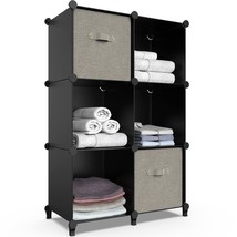 6-Cube Storage Organizer, Closet Organizer Storage Shelf Bookcase Bookshelf With - £29.60 GBP