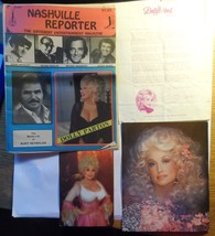 Dolly Parton Vintage Items Postcard + 8*10 pic + Dollywood Ltr + Nashvil... - $29.50