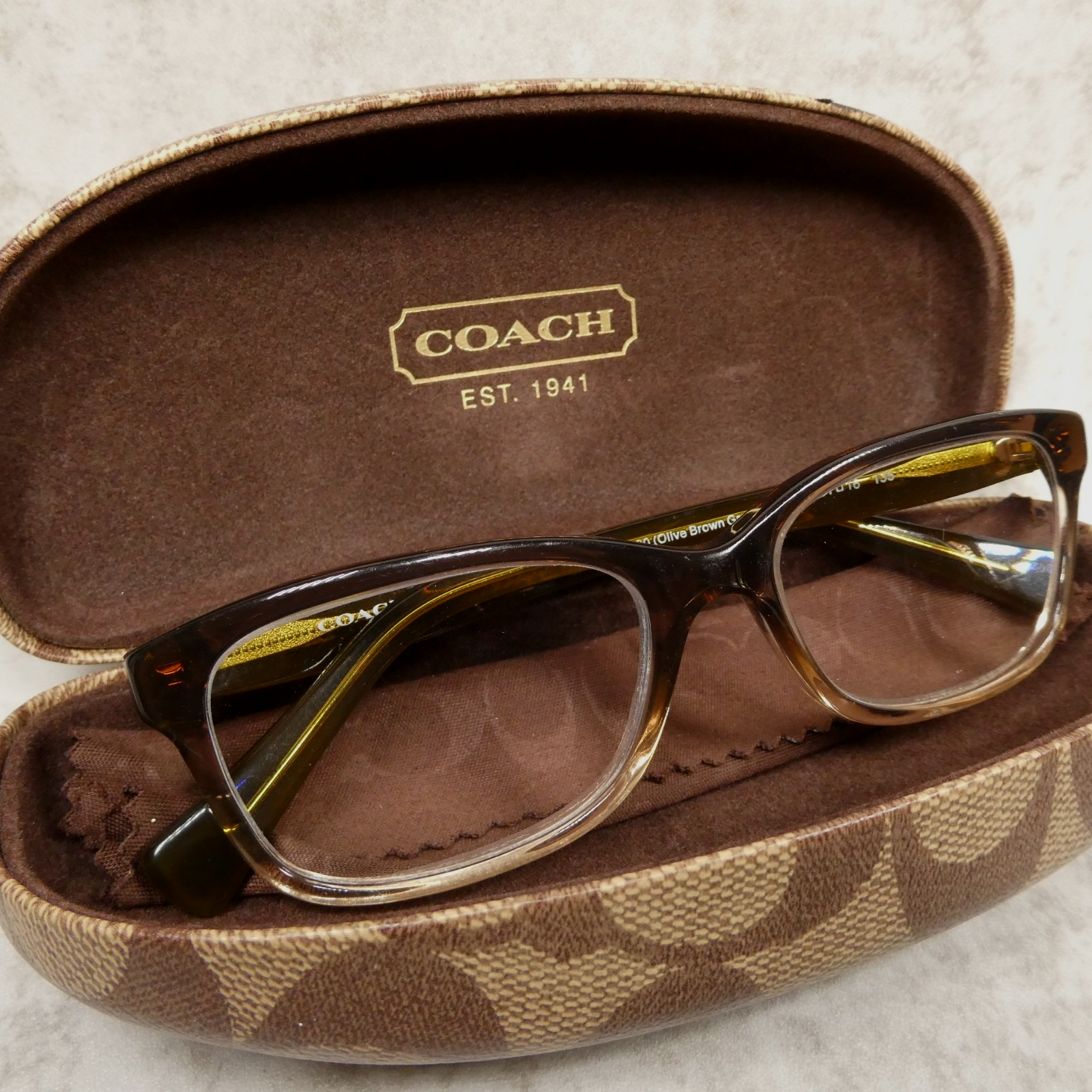 Coach Womens Olive Brown Gradient Eyeglasses FRAMES w/ Case - HC6089 51-16-135 Item image 3
