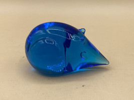 Blue Mouse F. M. Konstglas Swedish Blue Glass Mouse 3” READ Mice - $26.72