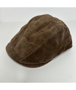 Stetson Brown Pig Suede Hatteras Flat Cap Size Medium Newsboy Pigsuede E... - $45.00 CAD