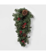 Wondershop Wreath Garland Lit Swag 20 warm White LED Lights Indoor Outdo... - £46.92 GBP