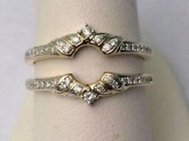 Enhancer Wrap  Wedding  Bridal Ring 925 Silver 0.50 Ct Round Lab Created Diamond - £68.81 GBP