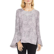 NWT Women Size Small Nordstrom Vince Camuto Opal Rose Bell Sleeve Dashes Top - £23.23 GBP