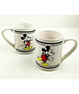  Disney Gibson Pie Eyed Mickey Mouse Mug Cup Restaurant Style Set of 2 D... - £12.54 GBP