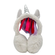 Unicorn Earmuffs One Size White Blue Pink Purple Silver Horn NEW - £6.20 GBP