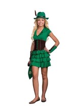 Dreamgirl Juniors Robyn Da Hood 6-Piece Costume Brown/Green, X-Small 0-1 - £23.39 GBP