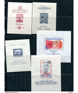 Czechoslovakia 1946 and up 5 Souvenir Sheets Brno Music MNH  14135 - £7.78 GBP