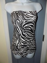 No Boundaries Zebra Print Tube Top Size Small (3/5) Women&#39;s NEW - £14.78 GBP