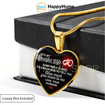 Heart Necklace Romantic Gift for Wife From Husband How Much You Mean To Me -N504 - £27.50 GBP+