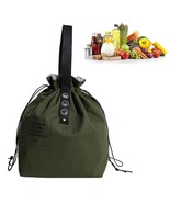 Insulated Lunch Bags Lunch Box Canvas Thermal Handbag With Drawstring Cl... - £11.97 GBP