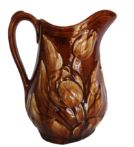 Lovely vintage Rockingham glaze tulip design pitcher - £54.66 GBP