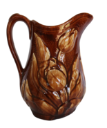 Lovely vintage Rockingham glaze tulip design pitcher - £54.72 GBP