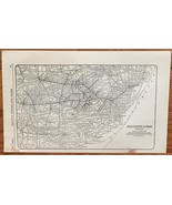 1923 Antique BALTIMORE &amp; OHIO SYSTEM Map Vintage RAILWAY Map - $13.57 CAD