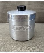 Vintage Century Aluminum Grease Canister with Lid &amp; Strainer Kitchen 1950s - $440.83 MXN