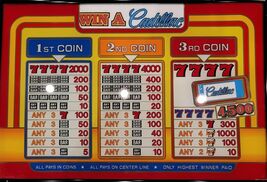 WIN A CADILLAC SLOT Machine Glass Framed GREAT Condition - $98.99