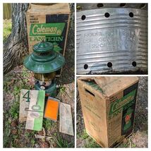 1963 Coleman 228E 228E195 Lanterna A Doppio Lanterna Verde Giallo Manual... - $144.45