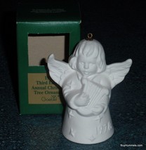 GOEBEL Annual Angel Bell 1978 Christmas Ornament White with Harp With Bo... - £7.71 GBP