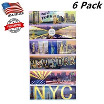 6 Pack of New York Souvenir Fridge Magnets Set,NYC Bridge,Statue of Libe... - $13.85