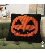Mina Victory Pillow Pumpkin Black Orange Loop Halloween 22&quot; X 22&quot; Holiday - $1,174.09 MXN