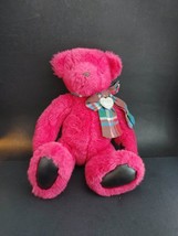 Vintage 1992 Gund Bear Victoria Secret Pink Plush Teddy Bear Stuffed Animal - $17.77