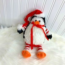 Animal Adventure Pengiun Plush Stuffed Animal Toy Fluffy 11 in Tall Santa hat Sc - £9.33 GBP