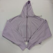 Aeropostale RN#15379 Women's Lavender Cotton Blend Cropped Hoodie Jacket Size M image 3