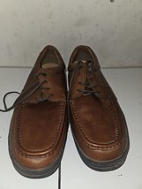 CLARKS Mens Shoes Cushion Cell  Brown Leather  Size UK 12 Express Shipping - $67.13
