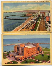 2 Municipal Auditorium Long Beach CA Linen Postcards - $9.90