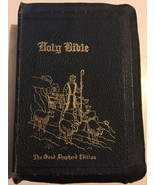 Vintage The Good Shepherd Edition Bible Black Faux Leather 1946 Indexed ... - £58.79 GBP