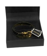 Juicy Couture Wide Buckle Bracelet Black and Gold Bangle New with Tag - €30,93 EUR