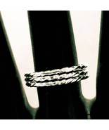 Roma Twist Silver Artisan Band Stackable Ring 7.5 - $14.85