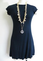 BDG Urban Outfitters Navy Blue &amp; Black Waffle Knit Skater Dress Cap Sleeve - $19.99