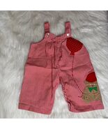 9 Months Red White Stripe Bear Christmas Overalls Nanette Holiday Outfit - $330.58 MXN