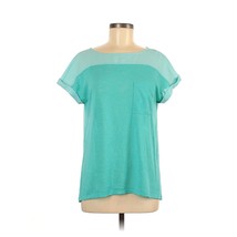 Calvin Klein Aqua Solid Short Sleeve Casual Shirt Women&#39;s M - £7.50 GBP