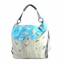 NANNINI Handbag Roomy Sauro Ciantini Art Canvas Convertible HOBO Tote *P... - £149.34 GBP