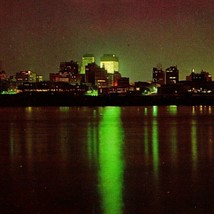 Vtg Chrome Postcard Memphis Tennessee TN Mississippi River Night Scene UNP - £5.41 GBP