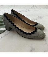 J.Crew Womens Scallop Heels Size 8 New Gold Silver Sparkle Metallic Roun... - $67.68 CAD