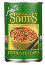 Amy&#39;s Organic Lentil  Vegetable Soup, 14.5 oz Can, Case of 12 vegan - £62.94 GBP