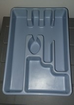 Vintage Rubbermaid Blue Drawer Silverware Flatware Tray Utensil Holder U... - $8.75